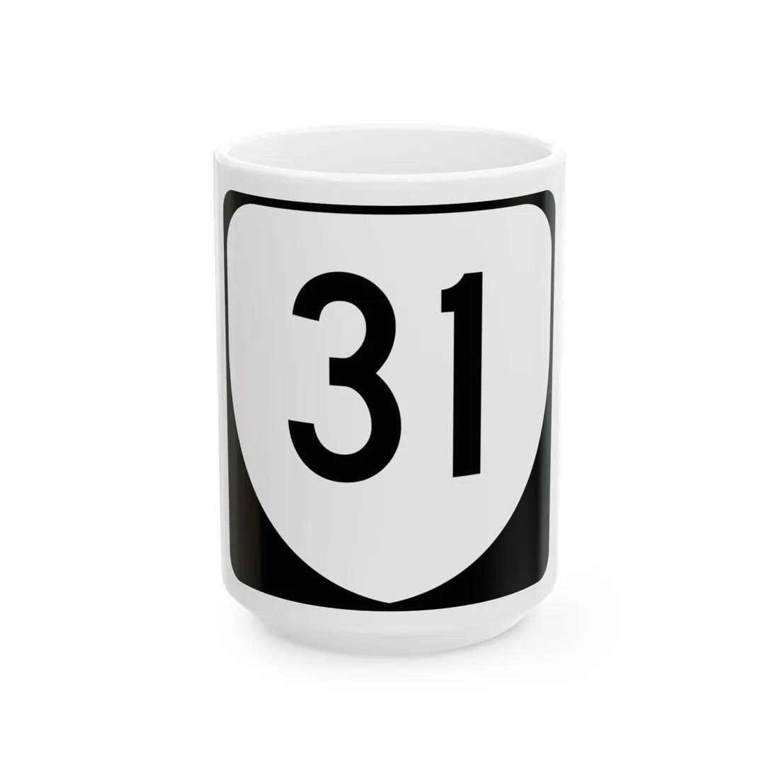 Virginia 31 (Virginia) (Road Sign) White Coffee Mug 15oz - Go Mug Yourself