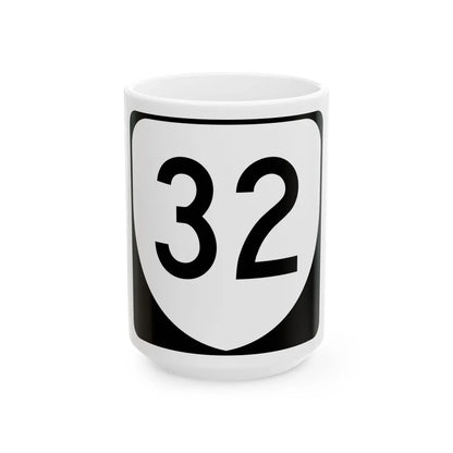 Virginia 32 (Virginia) (Road Sign) White Coffee Mug 15oz - Go Mug Yourself