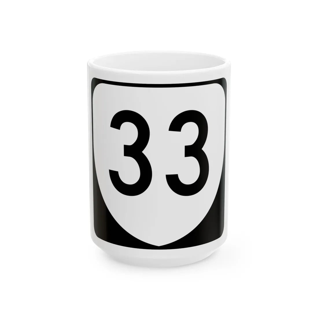 Virginia 33 (Virginia) (Road Sign) White Coffee Mug 15oz - Go Mug Yourself