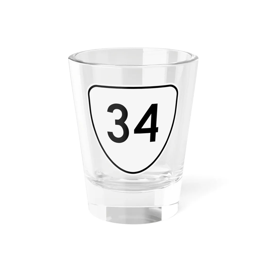 Virginia 34 1956 (Virginia) (Road Sign) Shot Glass 1.5oz 1.5oz - Go Mug Yourself