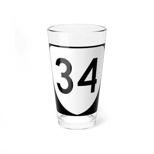 Virginia 34 (Virginia) (Road Sign) Pint Glass 16oz 16oz - Go Mug Yourself