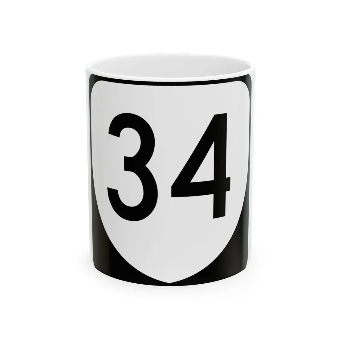 Virginia 34 (Virginia) (Road Sign) White Coffee Mug 11oz - Go Mug Yourself