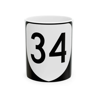 Virginia 34 (Virginia) (Road Sign) White Coffee Mug 11oz - Go Mug Yourself
