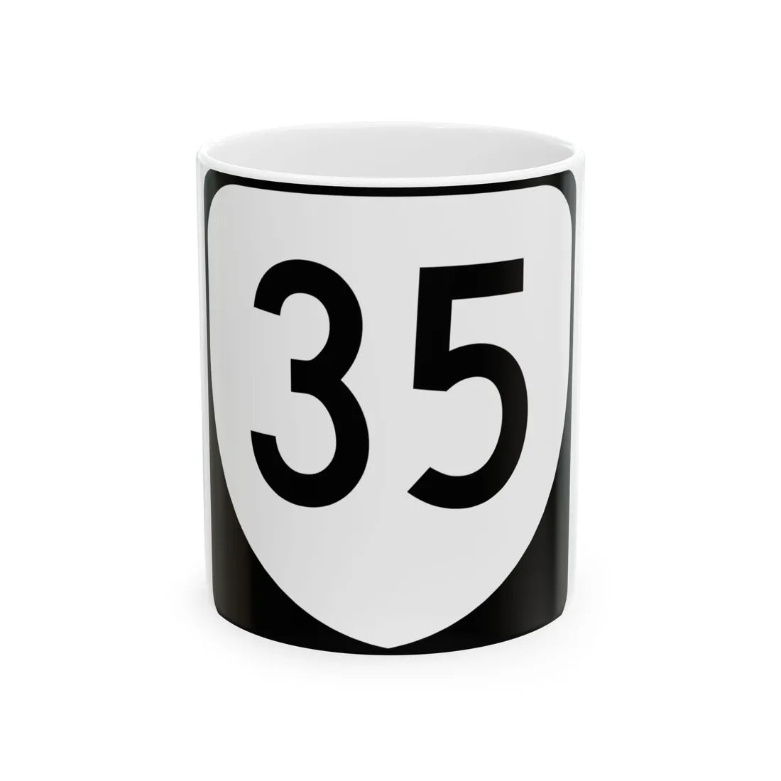 Virginia 35 (Virginia) (Road Sign) White Coffee Mug 11oz - Go Mug Yourself