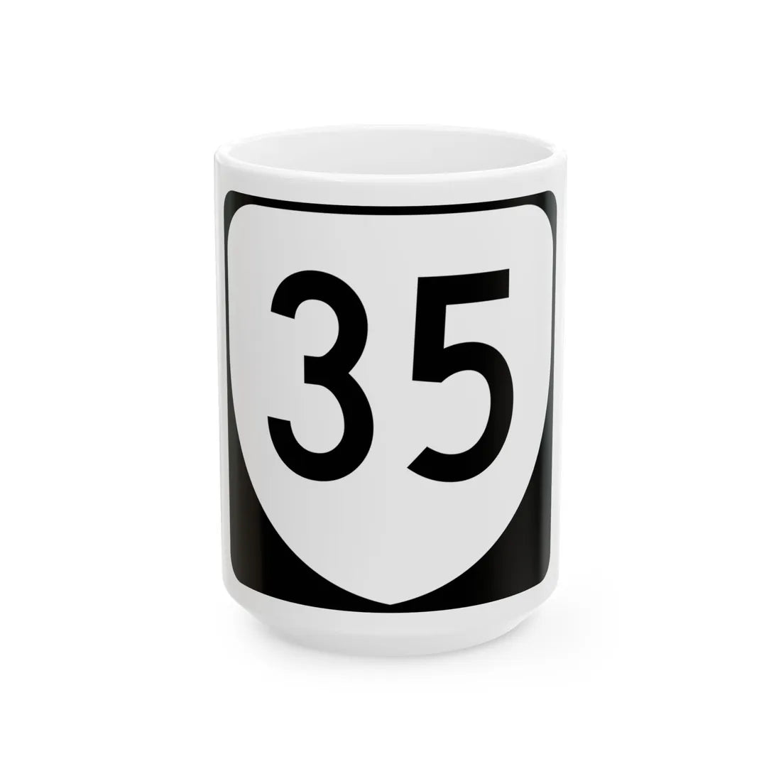 Virginia 35 (Virginia) (Road Sign) White Coffee Mug 15oz - Go Mug Yourself