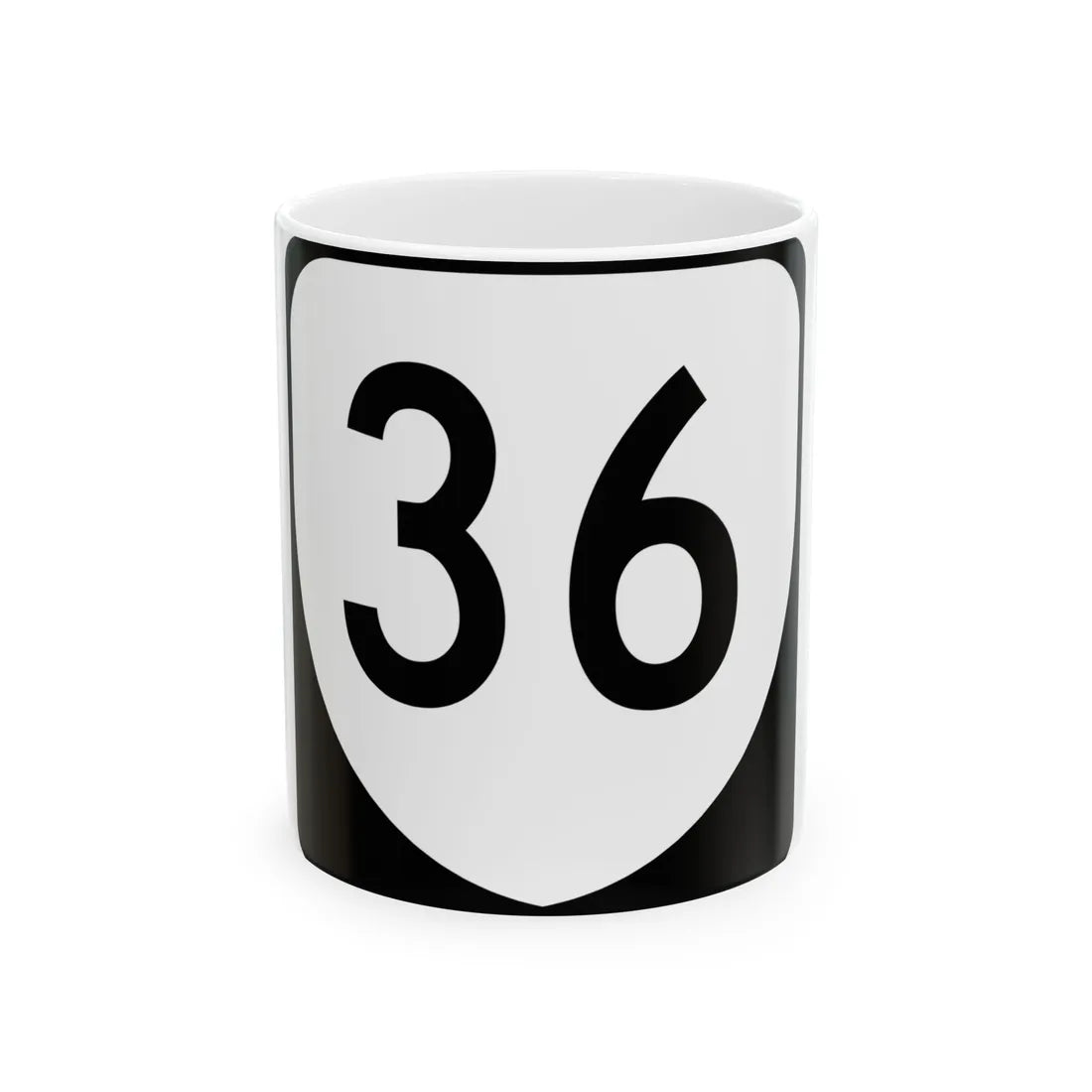 Virginia 36 (Virginia) (Road Sign) White Coffee Mug 11oz - Go Mug Yourself