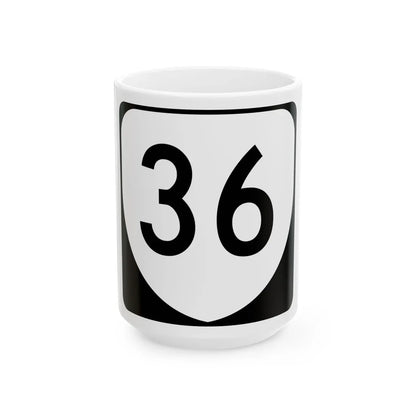Virginia 36 (Virginia) (Road Sign) White Coffee Mug 15oz - Go Mug Yourself