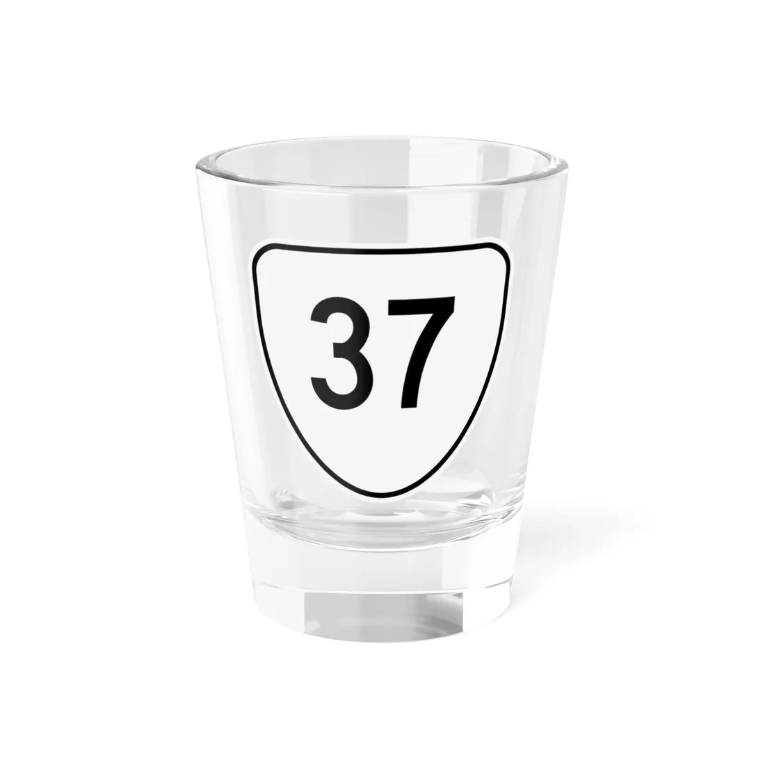 Virginia 37 1956 (Virginia) (Road Sign) Shot Glass 1.5oz 1.5oz - Go Mug Yourself