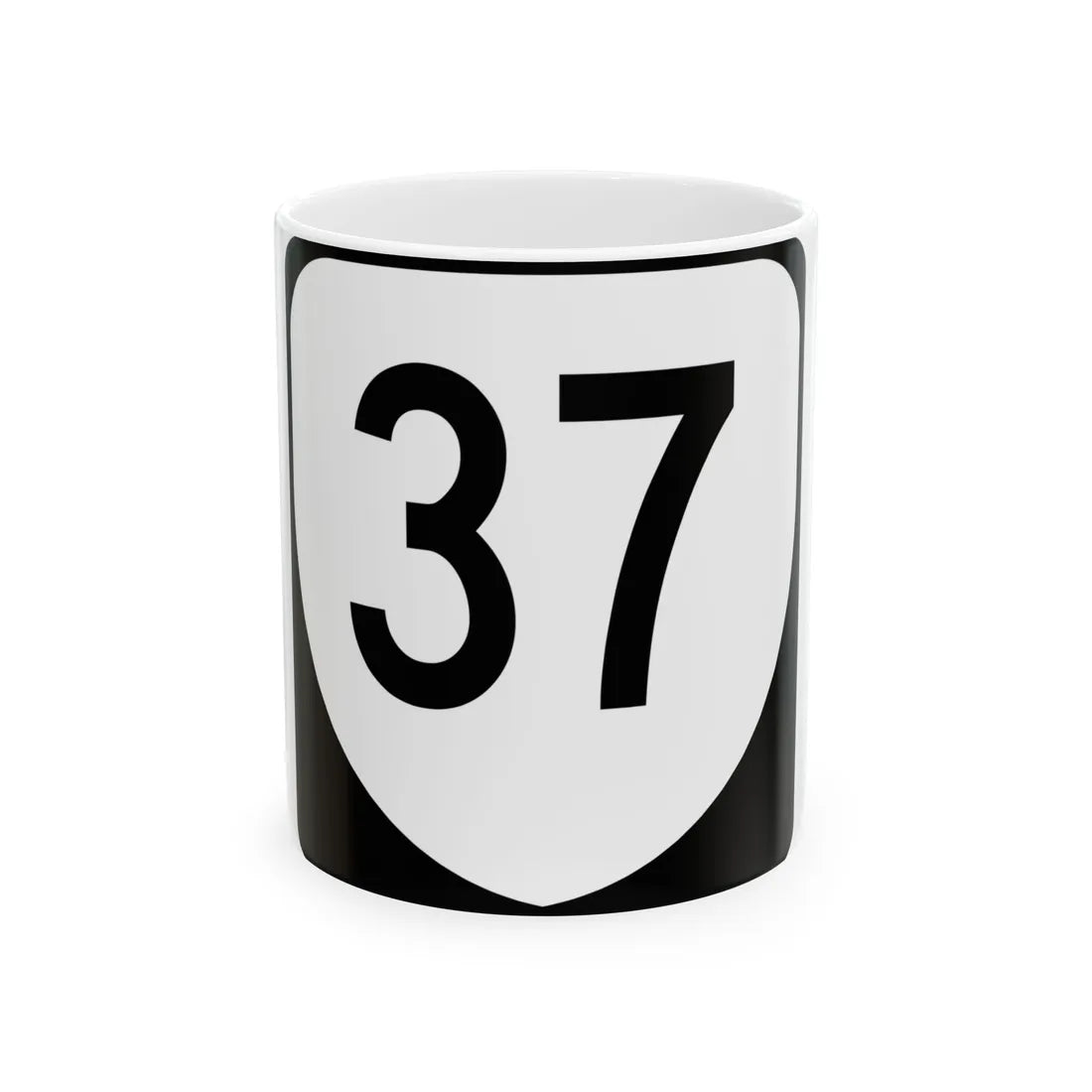Virginia 37 (Virginia) (Road Sign) White Coffee Mug 11oz - Go Mug Yourself