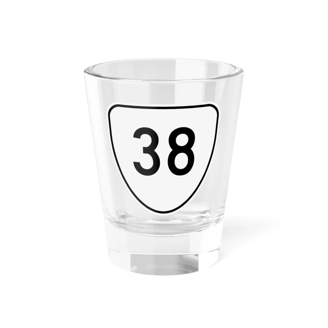 Virginia 38 1956 (Virginia) (Road Sign) Shot Glass 1.5oz 1.5oz - Go Mug Yourself