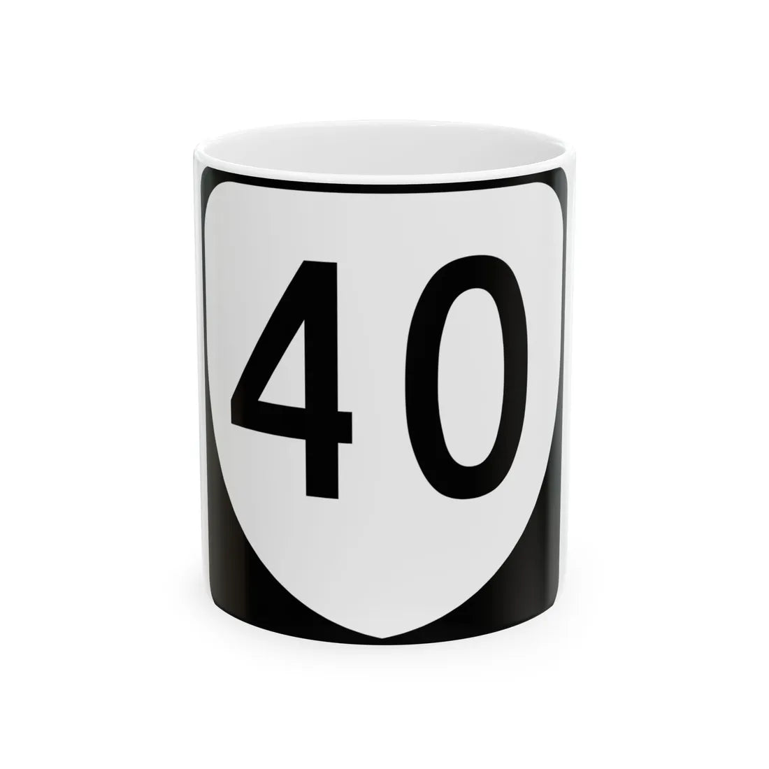 Virginia 40 (Virginia) (Road Sign) White Coffee Mug 11oz - Go Mug Yourself
