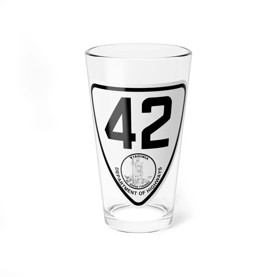 Virginia 42 1924 (Virginia) (Road Sign) Pint Glass 16oz 16oz - Go Mug Yourself