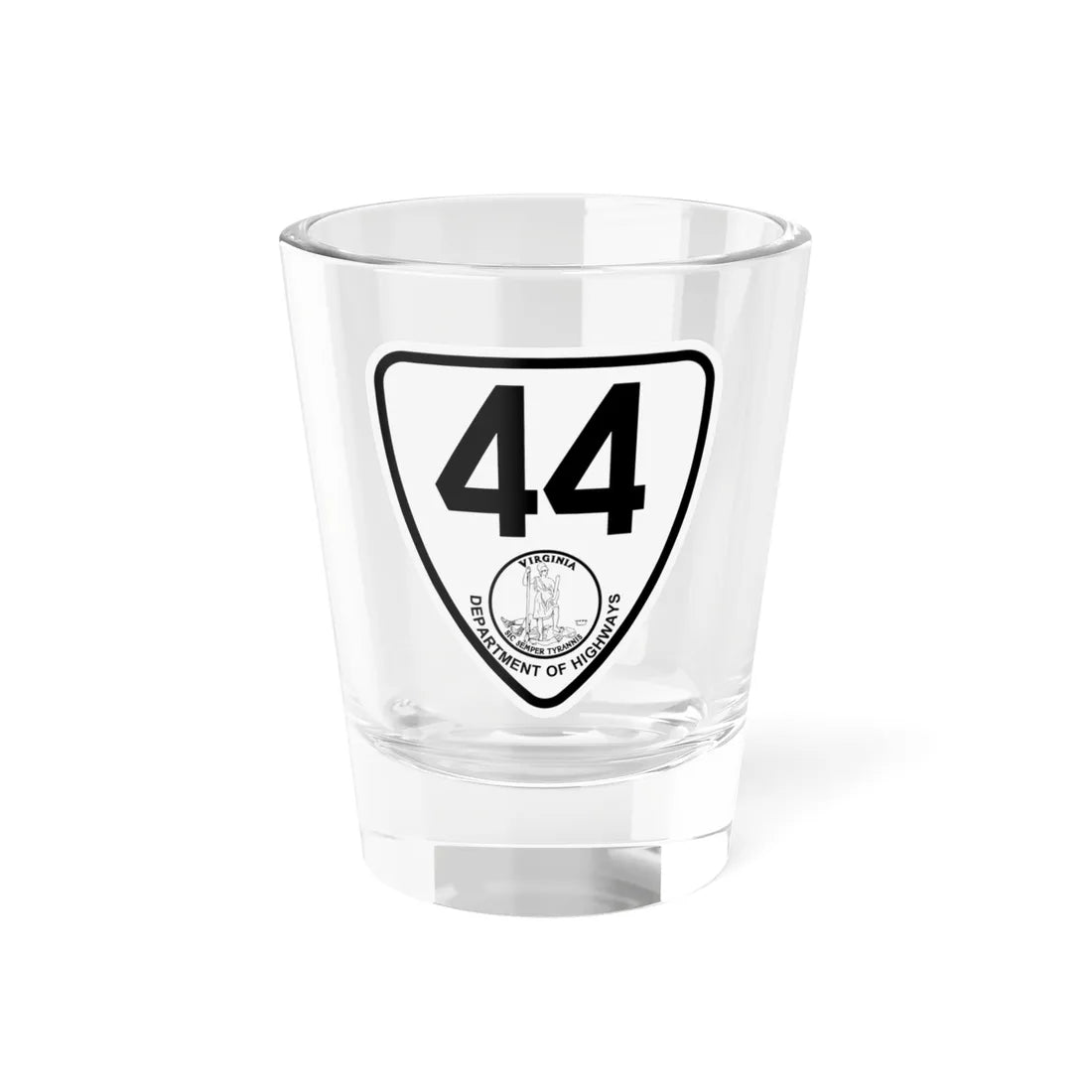 Virginia 44 1924 (Virginia) (Road Sign) Shot Glass 1.5oz 1.5oz - Go Mug Yourself