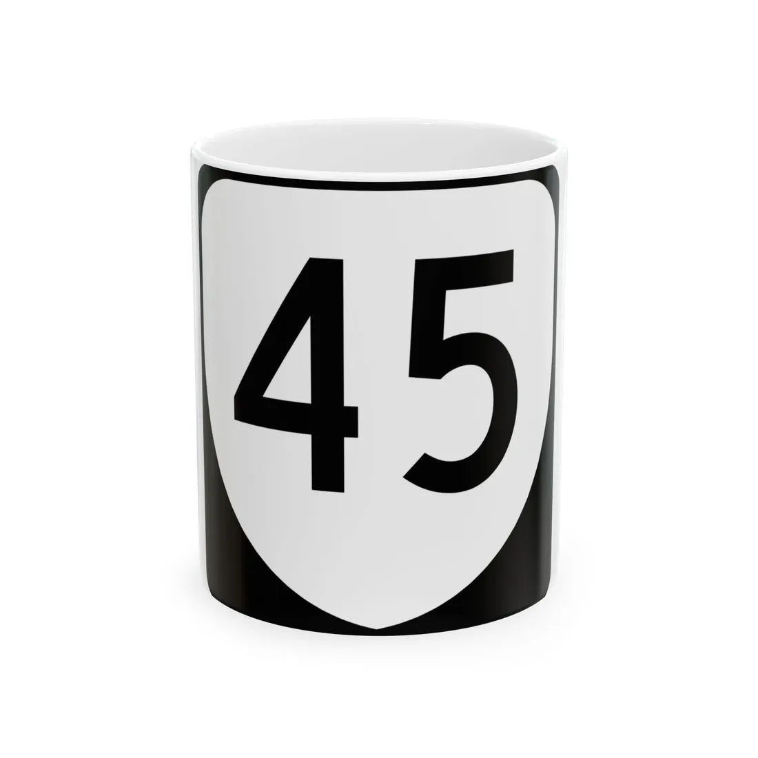 Virginia 45 (Virginia) (Road Sign) White Coffee Mug 11oz - Go Mug Yourself