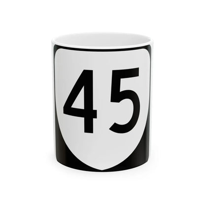 Virginia 45 (Virginia) (Road Sign) White Coffee Mug 11oz - Go Mug Yourself