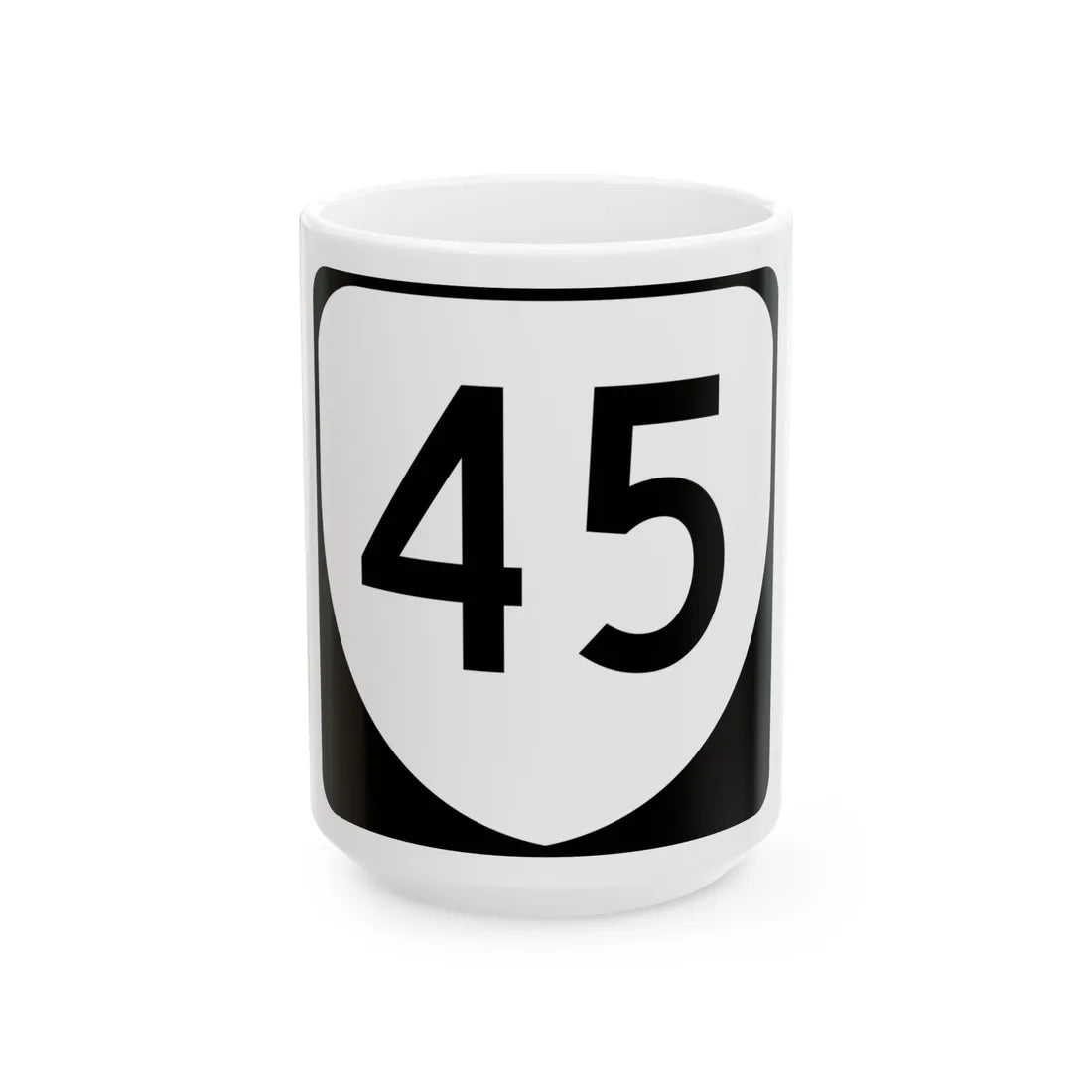 Virginia 45 (Virginia) (Road Sign) White Coffee Mug 15oz - Go Mug Yourself