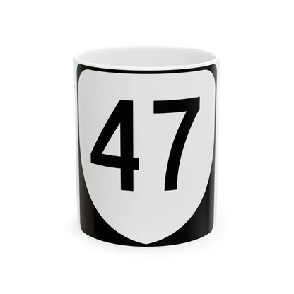 Virginia 47 (Virginia) (Road Sign) White Coffee Mug 11oz - Go Mug Yourself