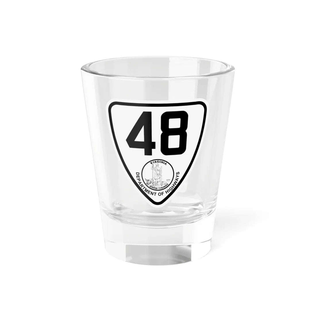 Virginia 48 1924 (Virginia) (Road Sign) Shot Glass 1.5oz 1.5oz - Go Mug Yourself