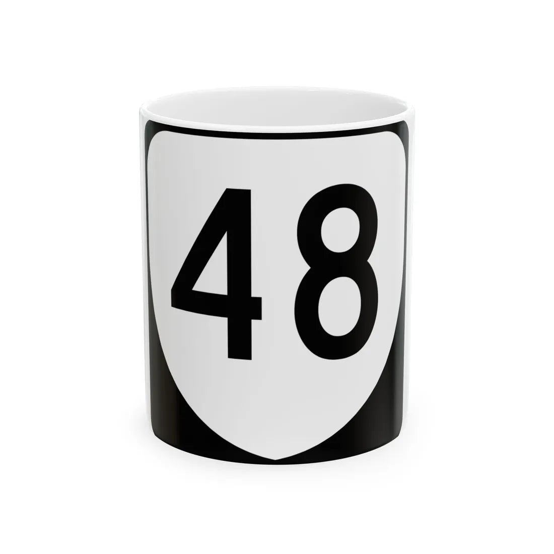 Virginia 48 (Virginia) (Road Sign) White Coffee Mug 11oz - Go Mug Yourself