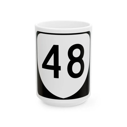 Virginia 48 (Virginia) (Road Sign) White Coffee Mug 15oz - Go Mug Yourself