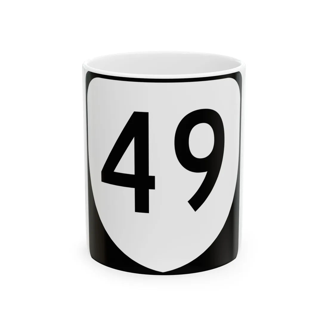 Virginia 49 (Virginia) (Road Sign) White Coffee Mug 11oz - Go Mug Yourself