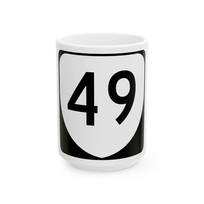 Virginia 49 (Virginia) (Road Sign) White Coffee Mug 15oz - Go Mug Yourself