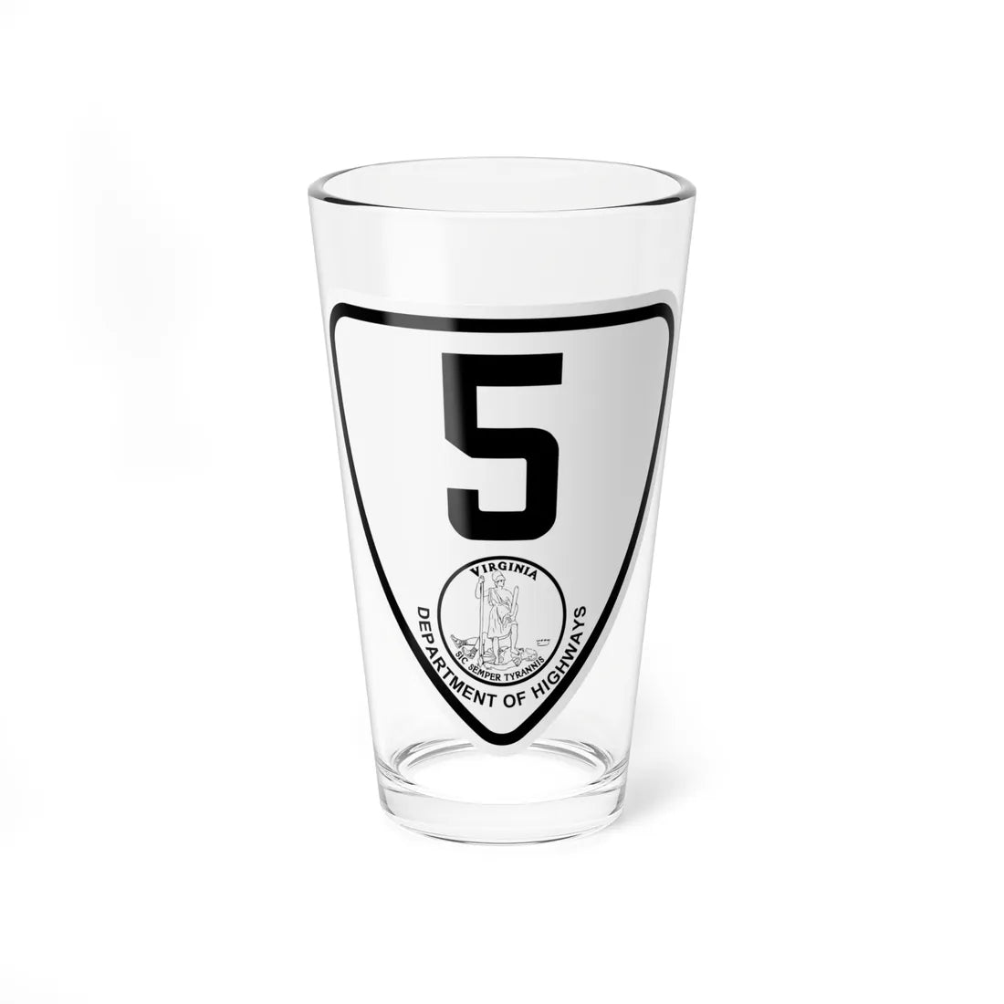 Virginia 5 1924 (Virginia) (Road Sign) Pint Glss 16oz 16oz - Go Mug Yourself