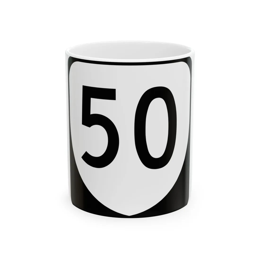 Virginia 50 (Virginia) (Road Sign) White Coffee Mug 11oz - Go Mug Yourself