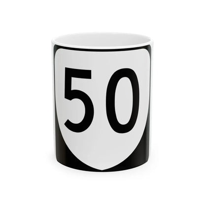 Virginia 50 (Virginia) (Road Sign) White Coffee Mug 11oz - Go Mug Yourself