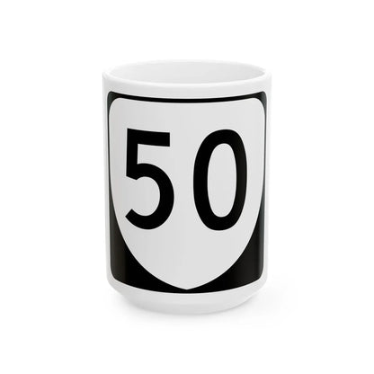 Virginia 50 (Virginia) (Road Sign) White Coffee Mug 15oz - Go Mug Yourself