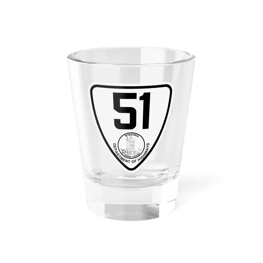 Virginia 51 1924 (Virginia) (Road Sign) Shot Glass 1.5oz 1.5oz - Go Mug Yourself
