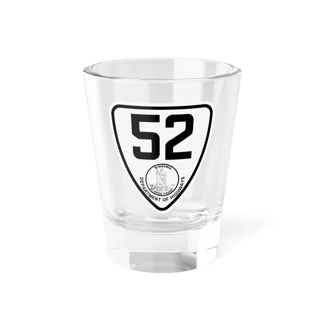 Virginia 52 1924 (Virginia) (Road Sign) Shot Glass 1.5oz 1.5oz - Go Mug Yourself