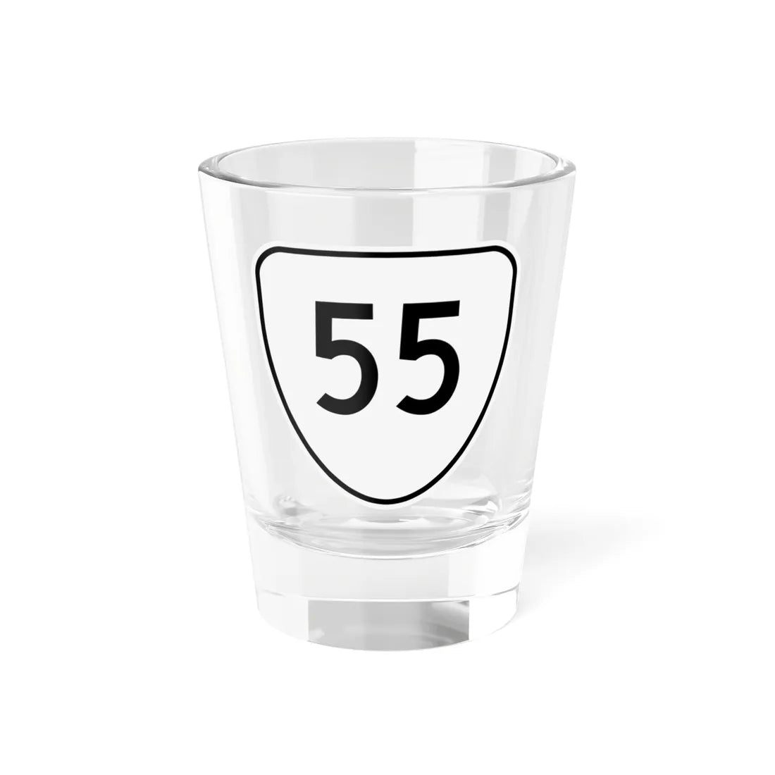 Virginia 55 1956 (Virginia) (Road Sign) Shot Glass 1.5oz 1.5oz - Go Mug Yourself