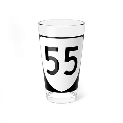 Virginia 55 (Virginia) (Road Sign) Pint Glass 16oz 16oz - Go Mug Yourself