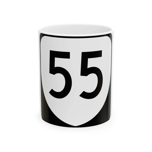 Virginia 55 (Virginia) (Road Sign) White Coffee Mug 11oz - Go Mug Yourself