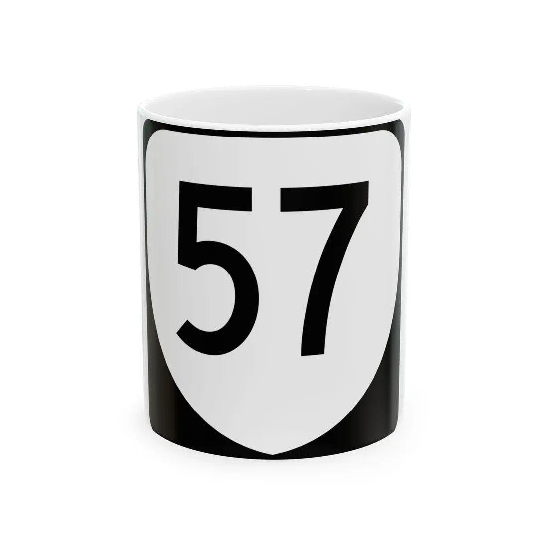 Virginia 57 (Virginia) (Road Sign) White Coffee Mug 11oz - Go Mug Yourself