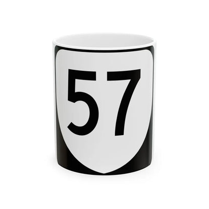 Virginia 57 (Virginia) (Road Sign) White Coffee Mug 11oz - Go Mug Yourself