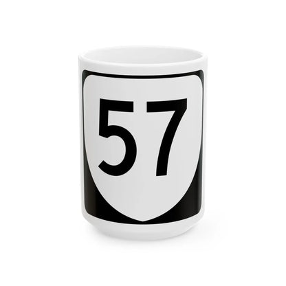 Virginia 57 (Virginia) (Road Sign) White Coffee Mug 15oz - Go Mug Yourself