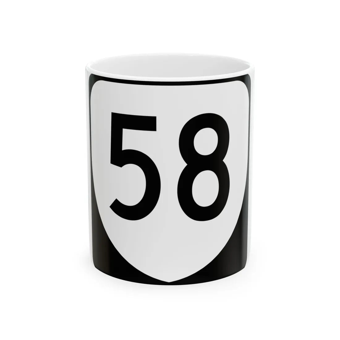Virginia 58 (Virginia) (Road Sign) White Coffee Mug 11oz - Go Mug Yourself