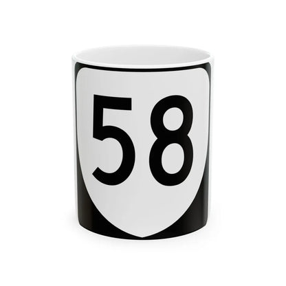 Virginia 58 (Virginia) (Road Sign) White Coffee Mug 11oz - Go Mug Yourself