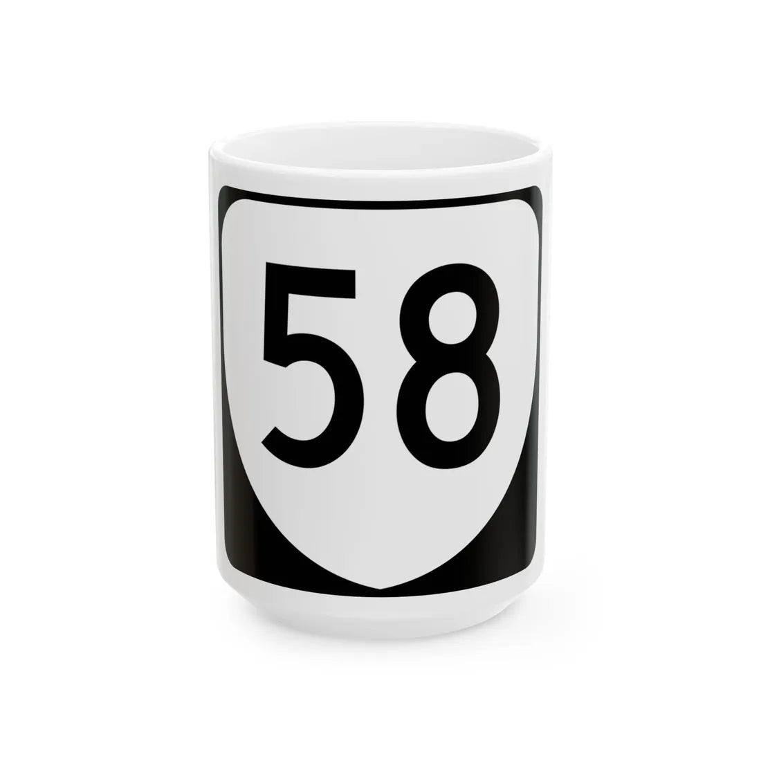 Virginia 58 (Virginia) (Road Sign) White Coffee Mug 15oz - Go Mug Yourself