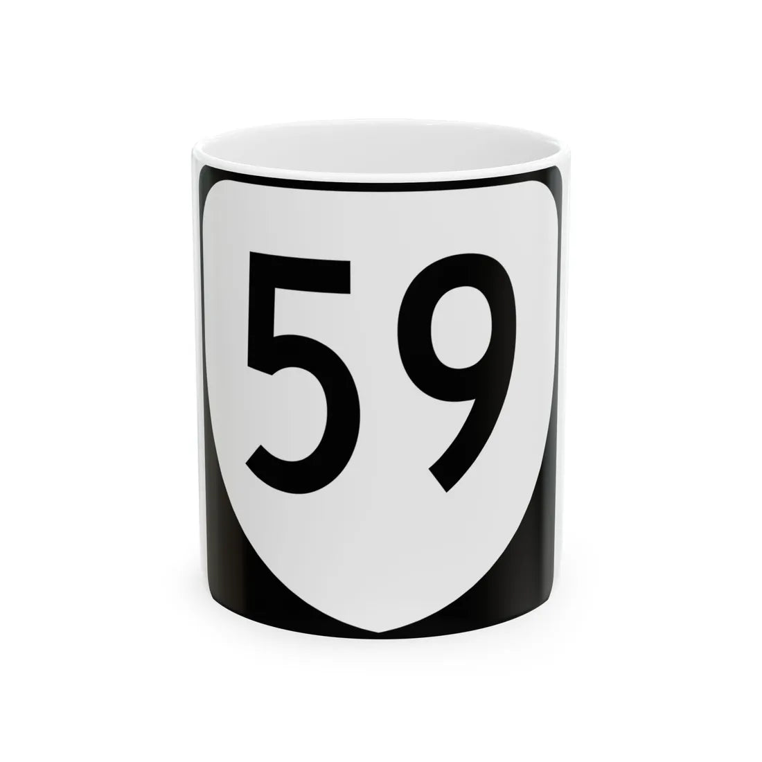 Virginia 59 (Virginia) (Road Sign) White Coffee Mug 11oz - Go Mug Yourself
