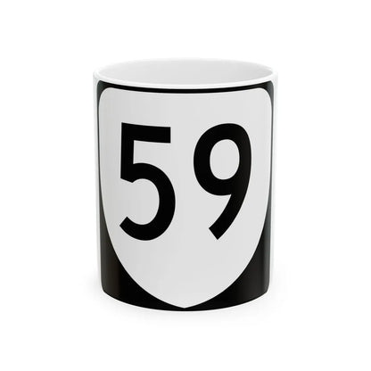 Virginia 59 (Virginia) (Road Sign) White Coffee Mug 11oz - Go Mug Yourself
