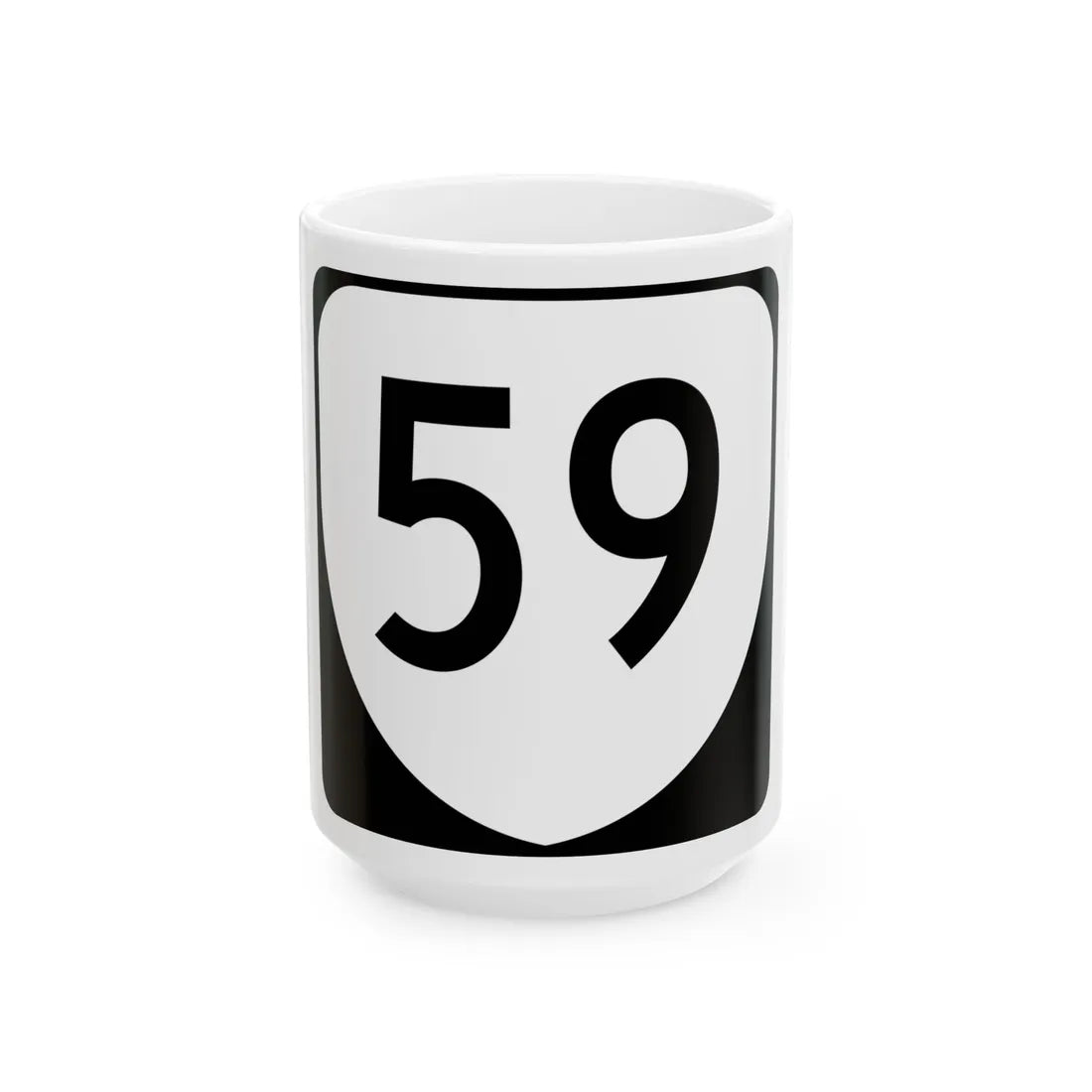 Virginia 59 (Virginia) (Road Sign) White Coffee Mug 15oz - Go Mug Yourself
