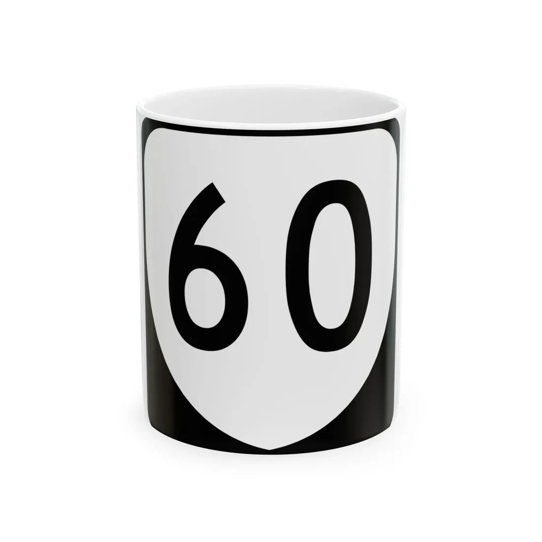Virginia 60 (Virginia) (Road Sign) White Coffee Mug 11oz - Go Mug Yourself