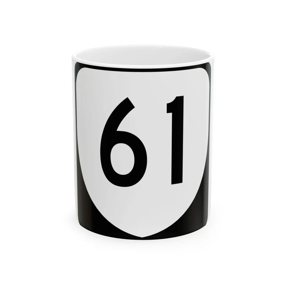 Virginia 61 (Virginia) (Road Sign) White Coffee Mug 11oz - Go Mug Yourself