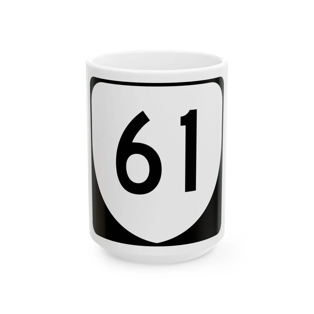 Virginia 61 (Virginia) (Road Sign) White Coffee Mug 15oz - Go Mug Yourself