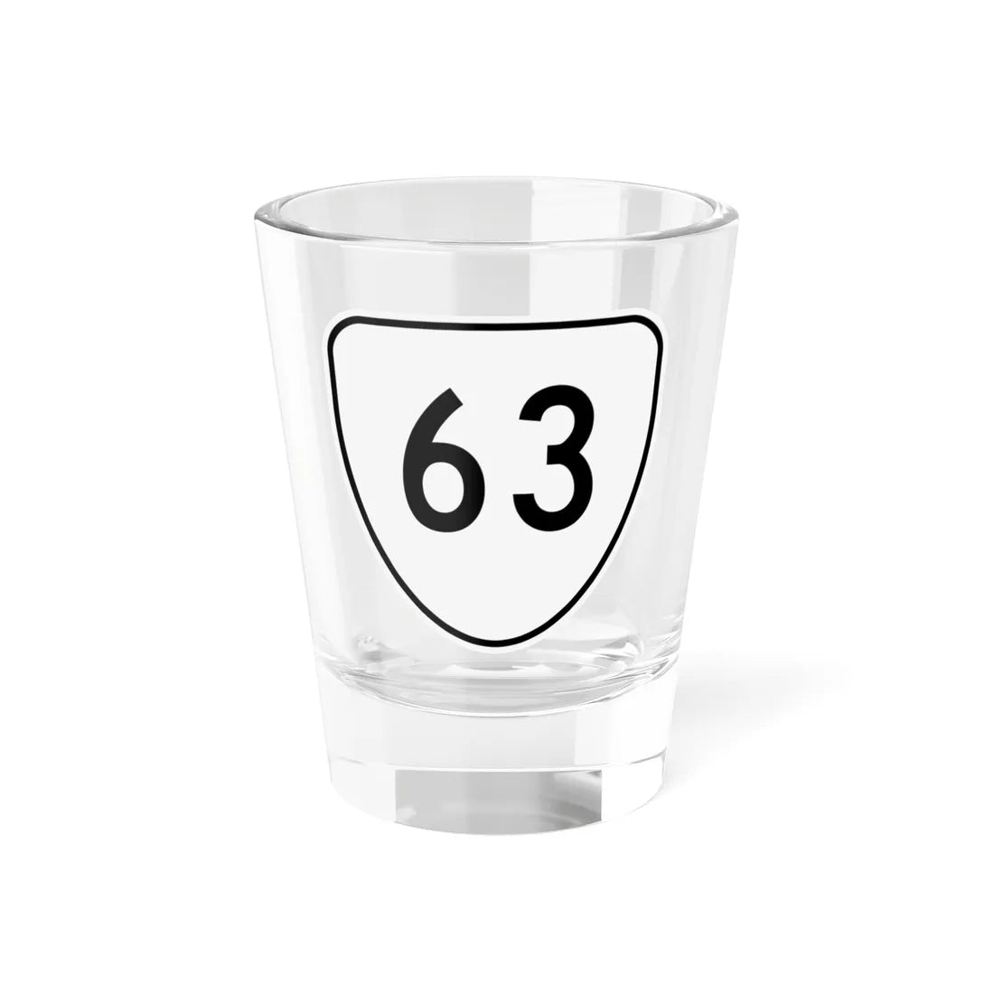 Virginia 63 1956 (Virginia) (Road Sign) Shot Glass 1.5oz 1.5oz - Go Mug Yourself
