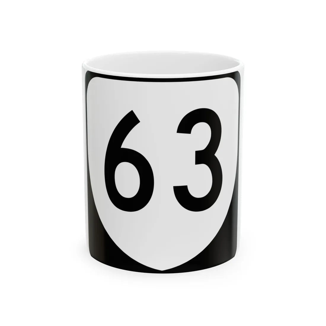 Virginia 63 (Virginia) (Road Sign) White Coffee Mug 11oz - Go Mug Yourself