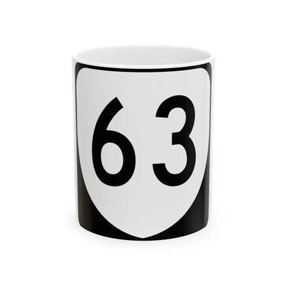 Virginia 63 (Virginia) (Road Sign) White Coffee Mug 11oz - Go Mug Yourself